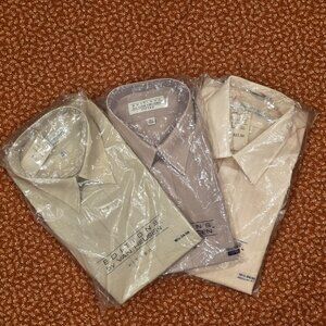 (3) Vintage Editions by Van Heusen Fitted Men's Dress Shirts 16 1/2 -34/35